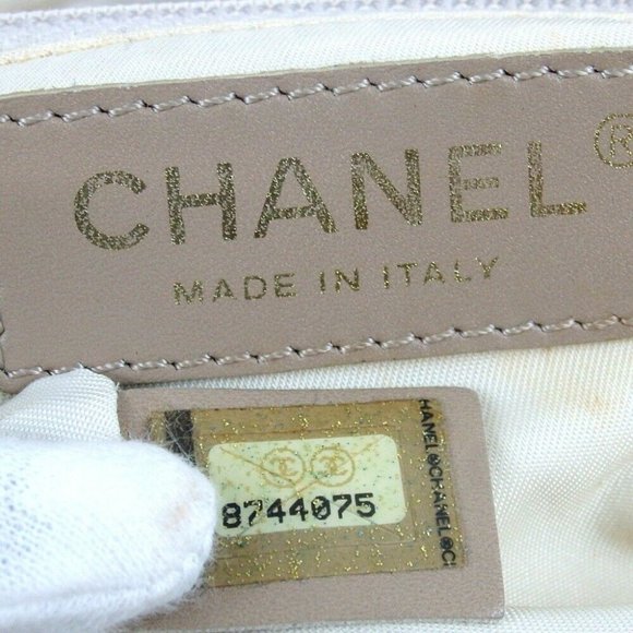 CHANEL Handbag Nylon jacquard with beige Leather - Picture 4 of 15